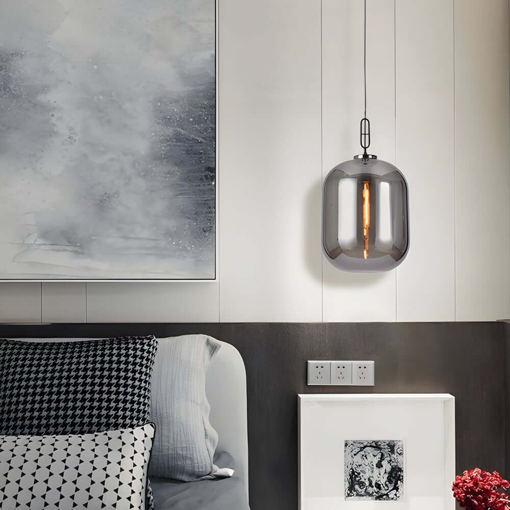 Industrial Glass Can LED Pendant Light for Modern Interiors