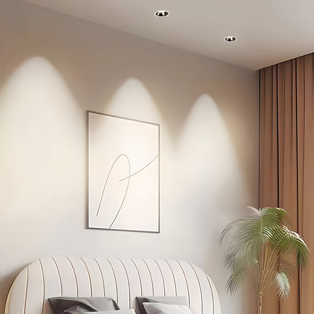 Recessed LED Ceiling Spotlights with Anti-Glare Optics for Modern Interiors