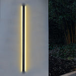 Modern Linear LED Outdoor Wall Light in Black