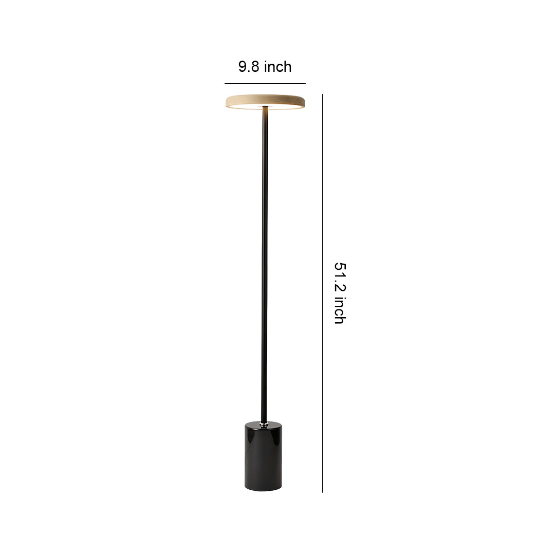 Lumina Floor Lamp – Modern LED Uplight with Marble Base and Acrylic Shade