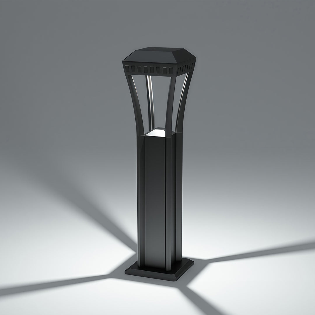 Geometric Outdoor Bollard Lights | Modern Aluminum Landscape Path Lighting