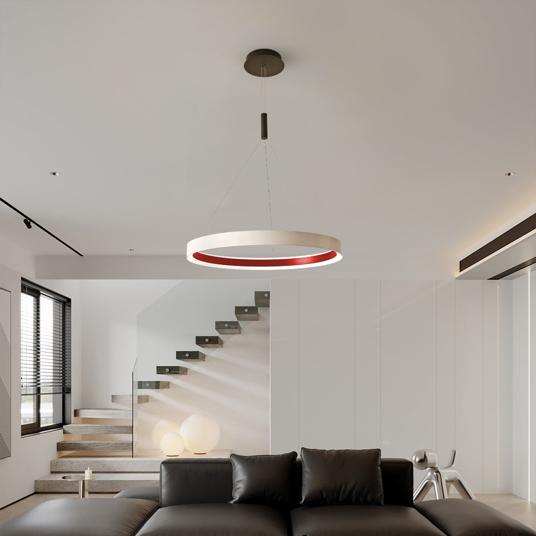 Lumina Ring Chandelier – Modern Minimalist LED Ceiling Light