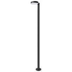 Solar-Powered Architectural LED Garden Light in Black Aluminum