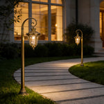 European Vintage Solid Copper Path Lights for Garden Walkways