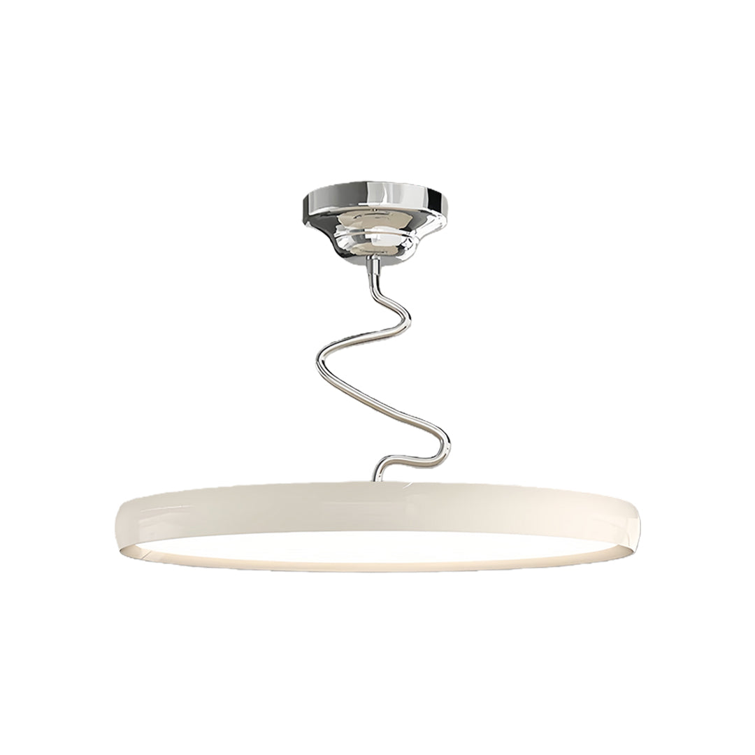 Twisted Full-Spectrum LED Semi Flush Mount Ceiling Light in Modern Finishes