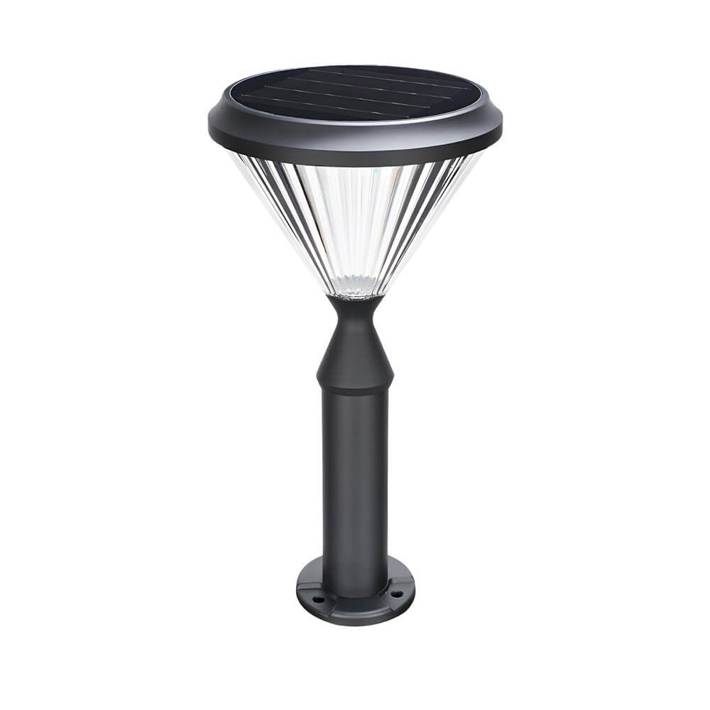 Aluminum Solar Post Light with Tapered LED Top for Pathways and Gardens