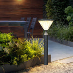 Aluminum Solar Post Light with Tapered LED Top for Pathways and Gardens