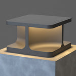 Modern Stainless Steel Square Post Lights for Courtyard and Garden