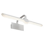 Lumen White LED Vanity Light Bar with Adjustable Heads for Modern Bathrooms