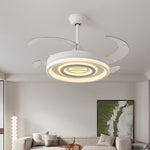 Aura Nordic Ceiling Fan with Integrated LED Light, White Minimalist Design