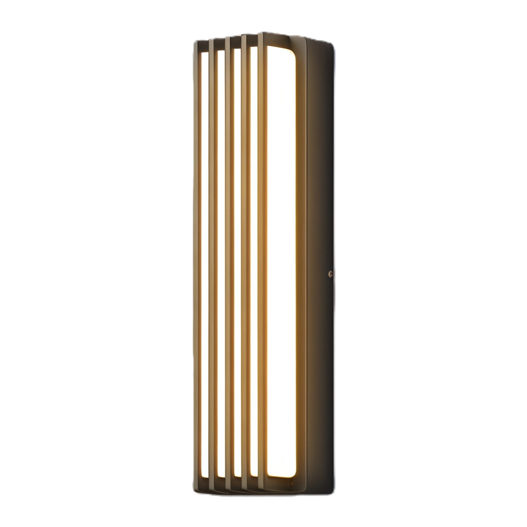 Modern Outdoor Linear Wall Light – Black Aluminum LED Sconce