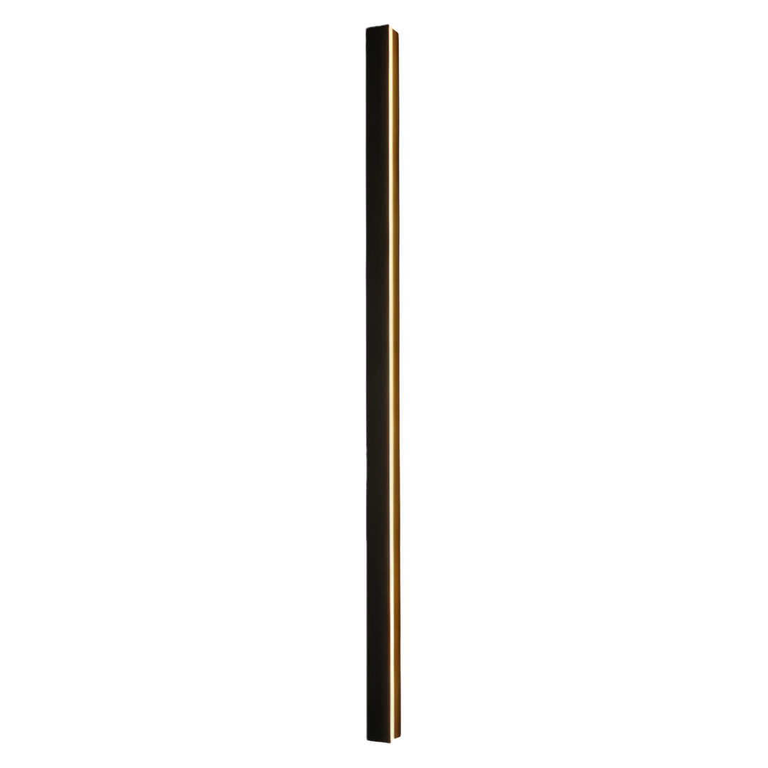 Linear Outdoor Wall Light in Black Metal, Waterproof LED Sconce
