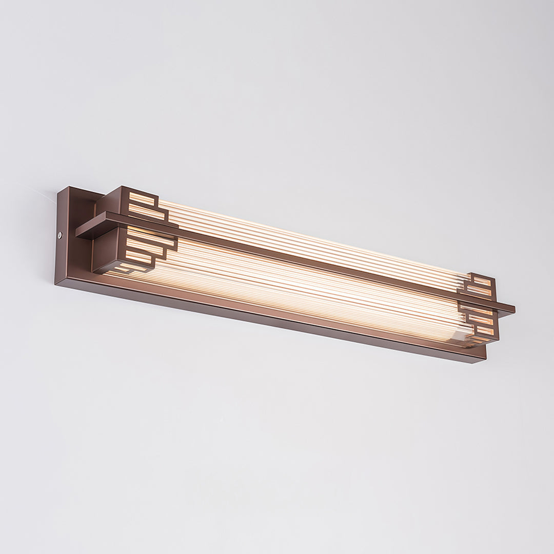 Outdoor Linear LED Wall Sconce in Stainless Steel, Modern Waterproof Courtyard Lighting