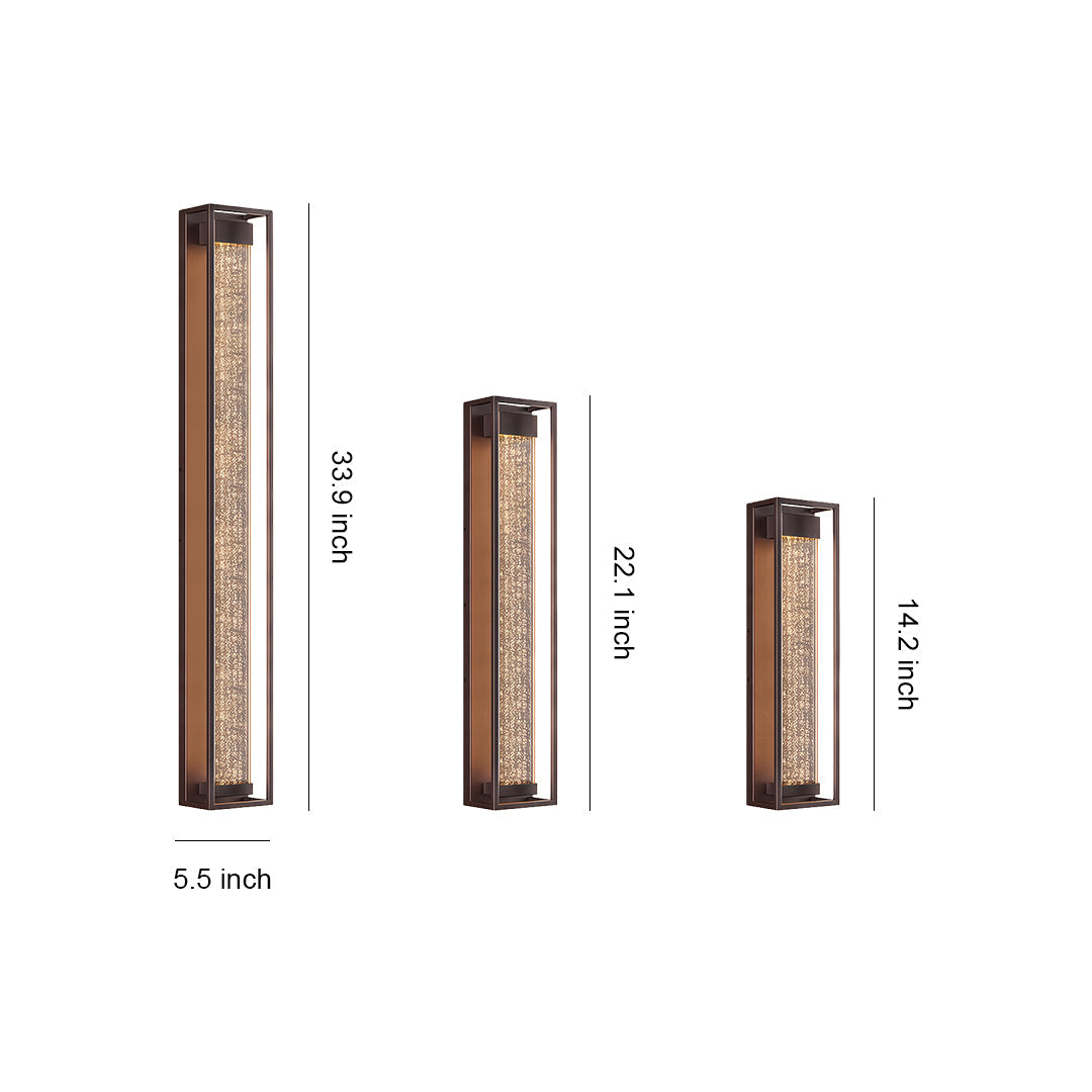 Linear Outdoor Wall Sconce in Black Stainless Steel
