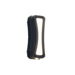 Geometric Black Outdoor Wall Sconce with Up Down LED Illumination