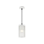 Modern Outdoor Pendant Light with Stainless Steel Frame and Acrylic Shade