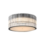 Lumina Crystal Flush Mount Ceiling Light in Black and Glass