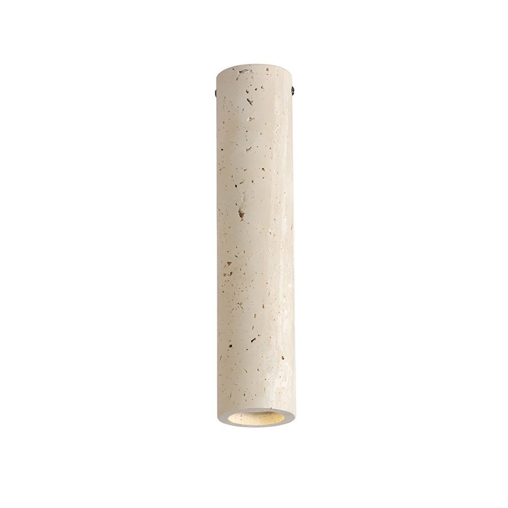 Travertine Cylinder Pendant Light, Modern Stone Downlight for Hallways