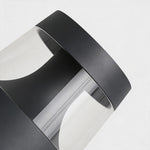 Modern Outdoor Bollard Landscape Light with Warm LED Glow