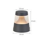 Modern Outdoor Bollard Landscape Light with Warm LED Glow