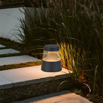 Modern Outdoor Bollard Landscape Light with Warm LED Glow