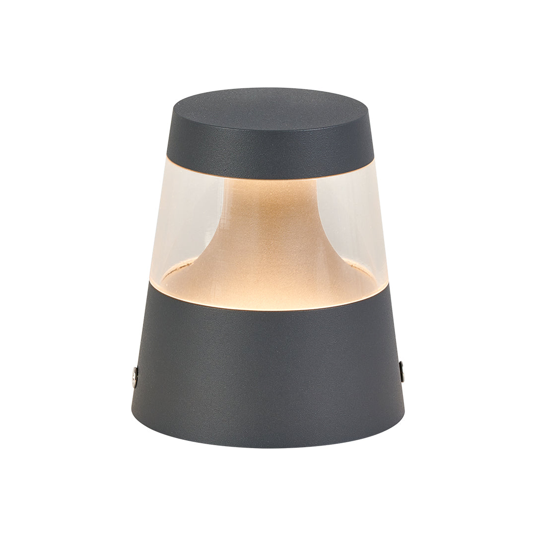 Modern Outdoor Bollard Landscape Light with Warm LED Glow