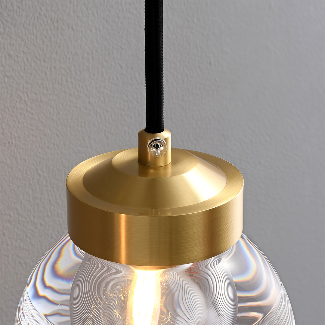 Modern Wall Sconce with Clear Glass Shade in Copper, Chrome, or Black