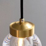Modern Wall Sconce with Clear Glass Shade in Copper, Chrome, or Black