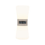 White Hourglass Table Lamp with Gravity Sensor and Warm LED Glow