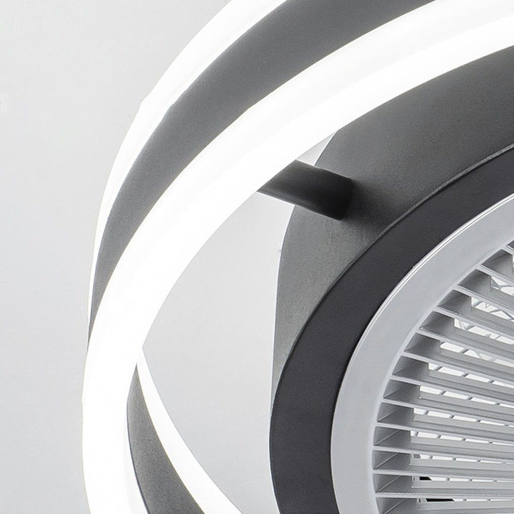 Smart Wireless Inverter Timing Stepless Dimming Led Bladeless Ceiling Fan With Lights