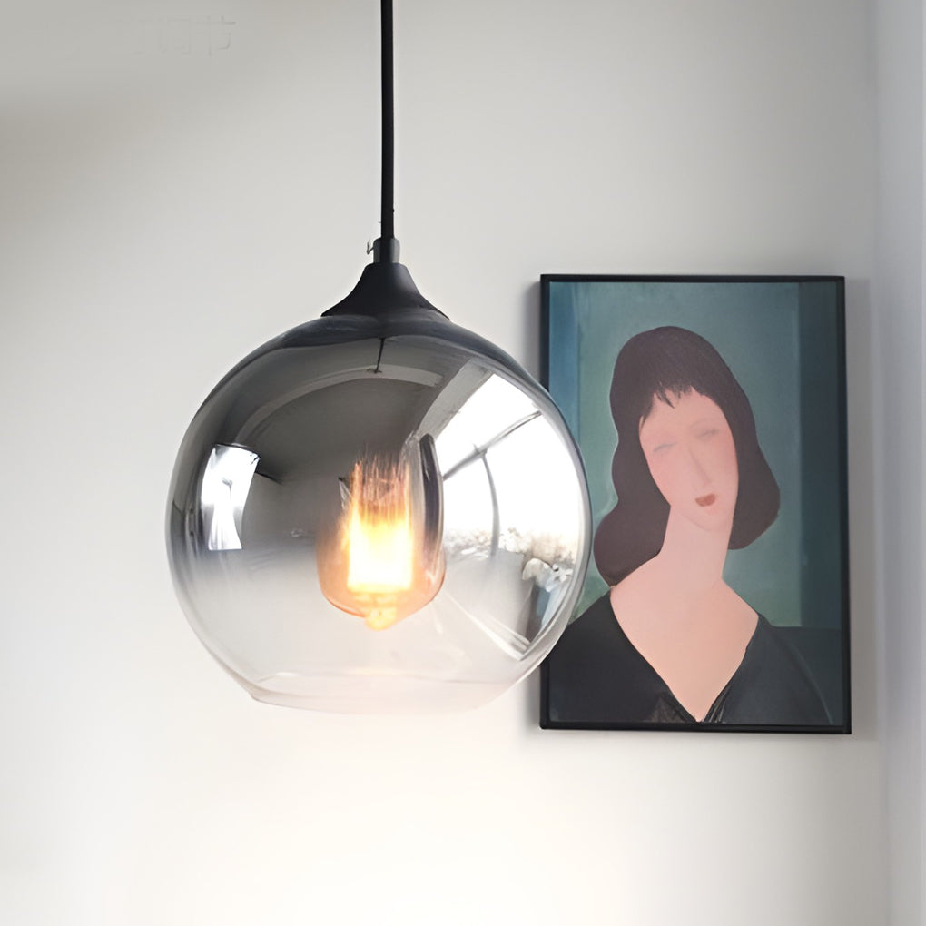 Lumina Glass Globe Pendant Light – Modern Single-Ball Ceiling Lamp for Dining & Living Spaces
