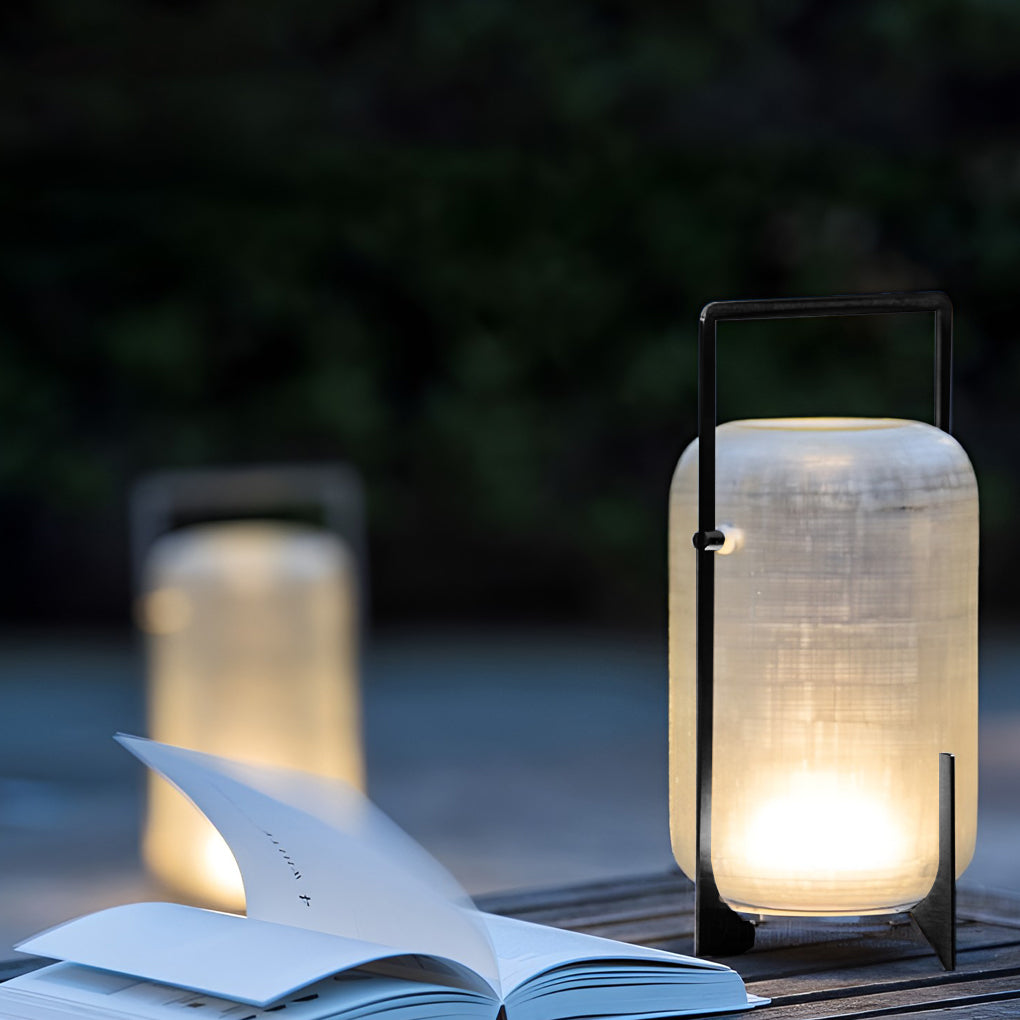 Aria Outdoor Portable LED Lantern with Handle – Modern Waterproof Design