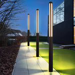 Modern Tall Garden Bollard Light | Minimalist Black Aluminum LED Pathway Lamp