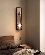 Solano Ripple Wall Sconce – Modern Wood & Brass LED Wall Light