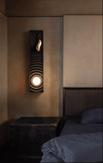 Solano Ripple Wall Sconce – Modern Wood & Brass LED Wall Light