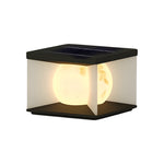 Square Stainless Steel Outdoor Pillar Light with Acrylic Shade