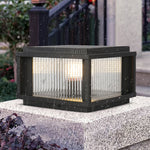 Retro Solar Pillar Light with Dual Power and Remote Control