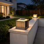 Stainless Steel Solar Pillar Lights for Driveway & Garden – Modern Outdoor Lighting