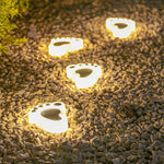 Solar-Powered Path Lights with Sculptural Footprint Design for Modern Gardens