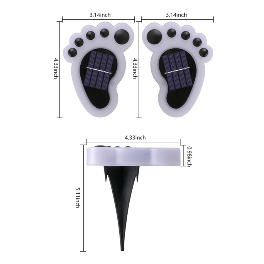 Solar-Powered Path Lights with Sculptural Footprint Design for Modern Gardens