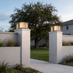 Modern Solar Gate Pillar Lights in Stainless Steel for Outdoor Entryways