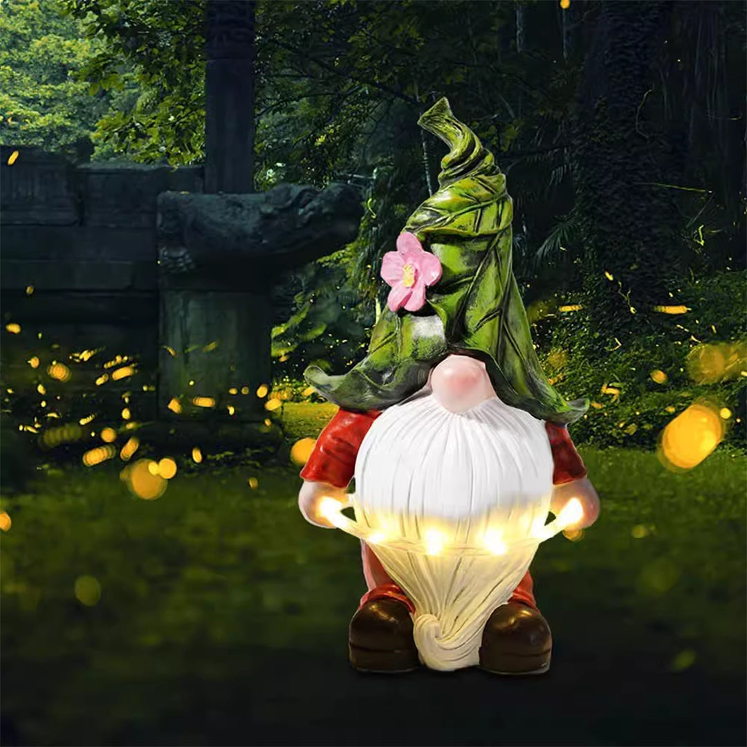 Solar Gnome Garden Lights – Handcrafted Resin Outdoor LED Sculptures