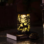 Artisan Solar Lantern with Deer Silhouette – Waterproof LED Outdoor Hanging Light
