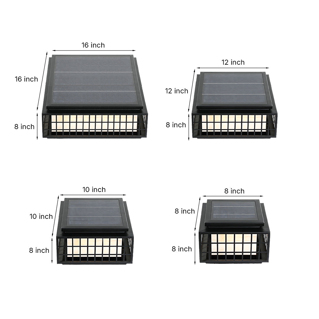 Stainless Steel Solar Pillar Lights with Alabaster Shade for Modern Courtyards