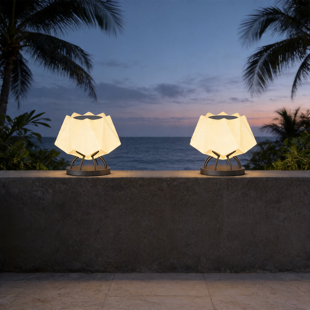 Modern Solar LED Pillar Lights for Outdoor Garden, Waterproof Stainless Steel Post Cap Lighting