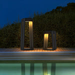 Minimalist Trapezoid Solar Bollard Lights for Modern Outdoor Spaces