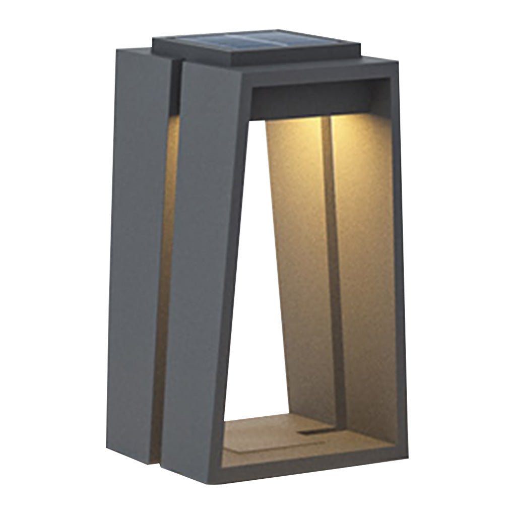 Minimalist Trapezoid Solar Bollard Lights for Modern Outdoor Spaces