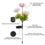 Solar Red Spider Lily Garden Lights | Waterproof LED Landscape Lighting, Set of 4