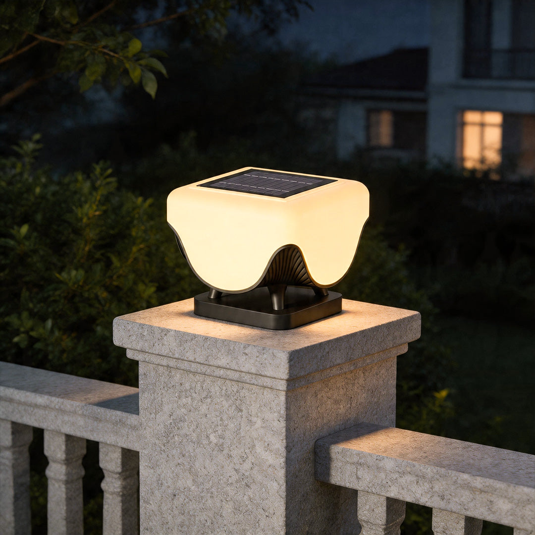 Modern Stainless Steel Solar Pillar Lights for Gate and Fence