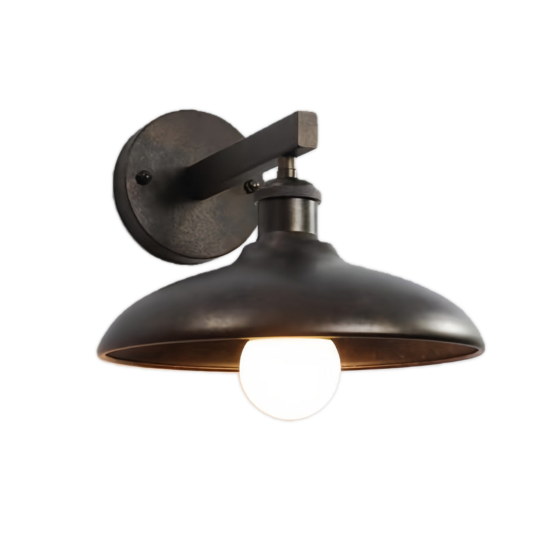 Vintage Outdoor Wall Sconce with Rust-Resistant Iron Frame and Warm LED Glow